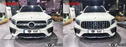벤츠 X247 GLB, AMG세로그릴과 정품 그릴엠블럼