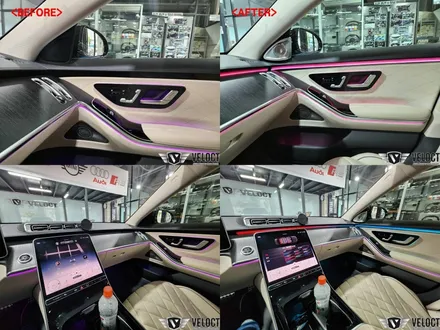 벤츠 W223 신형 S클래스 숏바디 S400d - 4D전동부메스터와 액티브 엠비언트 패키지 시공