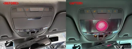 벤츠 W205 C클래스 엠비언트 무드 확장, 선글라스 / 대시보드 / 등받이, 2열풋등 엠비언트 추가