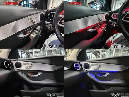 벤츠 C클래스 C200, No 엠비언트 -> 64색 생성, 송풍구 엠비언트로 화려한 무드 추가