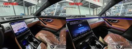 벤츠 W223 S클래스 출고전 필수 옵션 업그레이드, 4D부메스터와 액티브엠비언트!!
