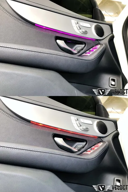 벤츠 GLC 쿠페, 역시 64색 엠비언트의 실내가 되니 운전할 맛이 나네요~