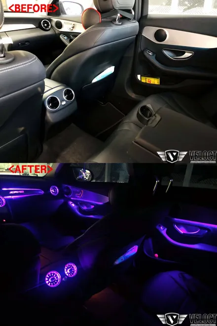 벤츠 W205 3색 C클래스라면 64색 업그레이드와 송풍구, 대시보드 엠비언트는 이제 기본중에 기본!!
