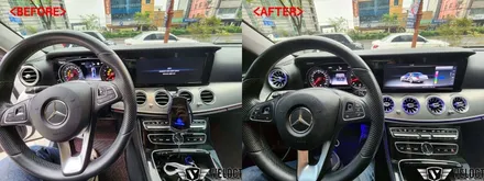 벤츠 E클래스, 송풍구 엠비언트 세트!! 터빈송풍구는 꼭 해야죠~