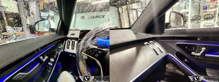벤츠 신형 S350d 숏바디, 전용 제품으로 완벽한 인테리어!! 액티브 엠비언트 옵션 추가 (with 4D 부메스터 패키지)