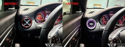 벤츠 C117 CLA, 터빈 송풍구와 1열 풋등 엠비언트 추가!!