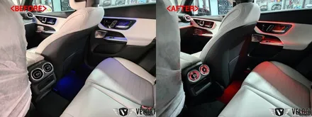 벤츠 신형 X254 GLC 엠비언트 3종 패키지!! 대시보드 콘솔 라인 / 도어손잡이 라인 / 송풍구 엠비언트