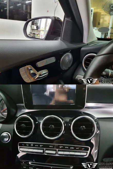 벤츠 C클래스 깡통 옵션에 꼭 필요한!!! Keylessgo(키레스고)와 64색 부메스터 트위터, 송풍구 엠비언트