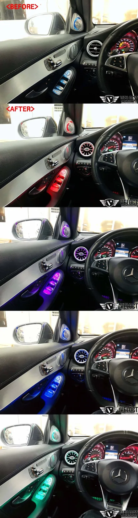 벤츠 GLC63s AMG의 완벽한 인테리어!! 64색 풀셋팅
