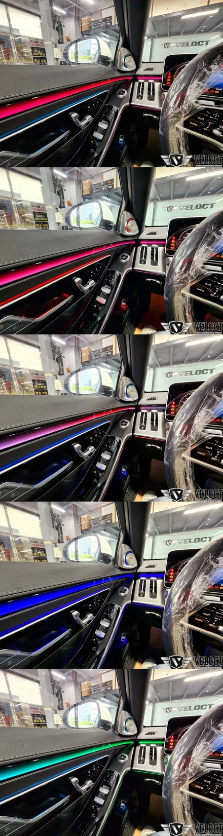 벤츠 신형 S350d 숏바디, 전용 제품으로 완벽한 인테리어!! 액티브 엠비언트 옵션 추가 (with 4D 부메스터 패키지)