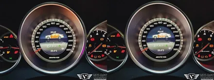 벤츠 W218 CLS 베이지실내 극대화!! 순정형 12색 엠비언트 (with 무선 카플레이, 안드오토)