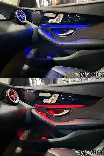 벤츠 W205 C클래스 후기형 C200, 64색 활성화와 송풍구 엠비언트 추가