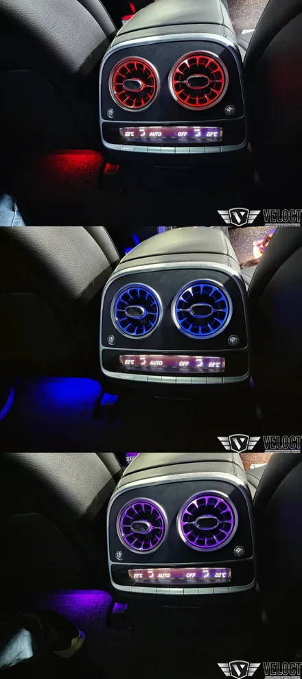 벤츠 W222 S클래스 엠비언트 튜닝 기본만해도 환상무드~!! (3D 부메스터, 송풍구 엠비언트)