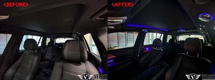 벤츠 GLS, 최상위 SUV에 최상급 엠비언트 조합 (부메스터, 미드레인지, 선글라스, 선루프, 등받이, 천정 부메스터)