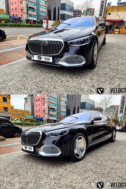 벤츠 신형 S클래스 마이바흐 S580 -> S680 범퍼 크롬 매쉬그릴 교체