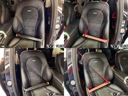 벤츠 GLC63 AMG에 추천템, 64색 광량업+송풍구 엠비언트 / 레드컬러 안전벨트 / 무선 카플레이, 안드 오토 (feat. 순정 세로그릴 파손교체)