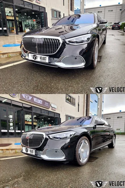 벤츠 신형 S클래스 마이바흐, 마이바흐도 급이 다르죠!! S580 -> S680 마이바흐로 변신~ 범퍼하단 크롬 그릴 교체