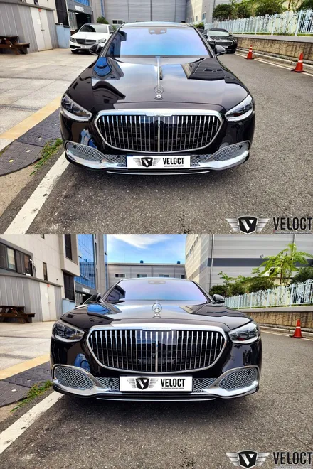 벤츠 신형 S580 마이바흐, S680 범퍼 크롬패널 교체하니 훨씬더 고급스럽네요!!!