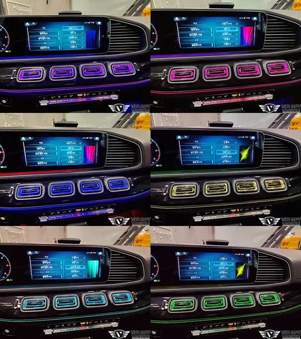 벤츠 신형 GLE400d 쿠페, 인테리어편!! (송풍구, 선글라스 부메스터, 등받이 엠비언트 추가)