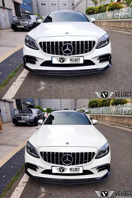 벤츠 C43AMG 쿠페의 퍼포먼스 드레스업, 하이앤드 7.0 액티브사운드 + 리얼카본 프론트립 / 카나드윙