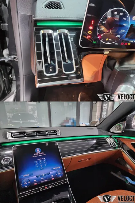 벤츠 W223 신형 S클래스 S350d, 숏바디전용 - 피아노 라커 트림
