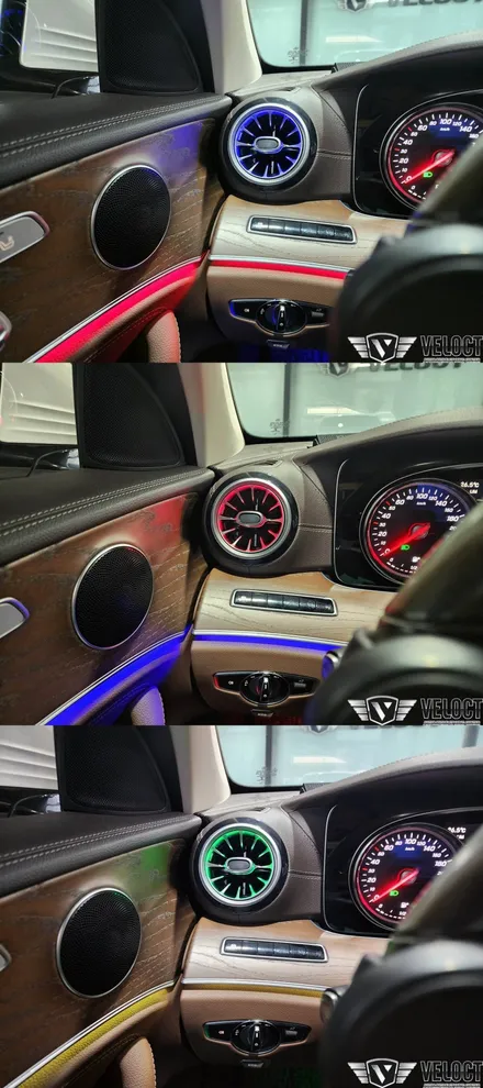 벤츠 W213 E클래스 필수 튜닝과 편의기능, 송풍구 엠비언트 / 카링킷, 에어터치 모듈