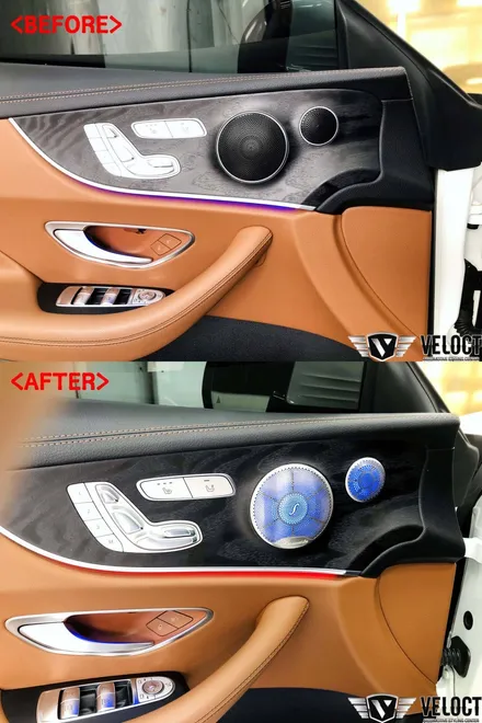 벤츠 E클래스 쿠페의 인테리어를 완성!! 송풍구, 트위터, 미드 엠비언트를 멀티컬러로 즐기세요