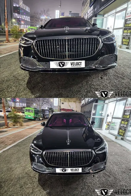 벤츠 신형 S580 마이바흐, S680 마이바흐가 되기 위한 준비 (순정 4D부메스터, 범퍼 하단크롬)