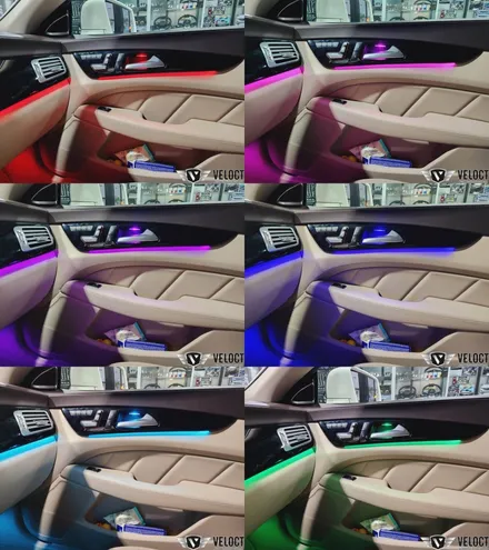 벤츠 W218 CLS 베이지실내 극대화!! 순정형 12색 엠비언트 (with 무선 카플레이, 안드오토)