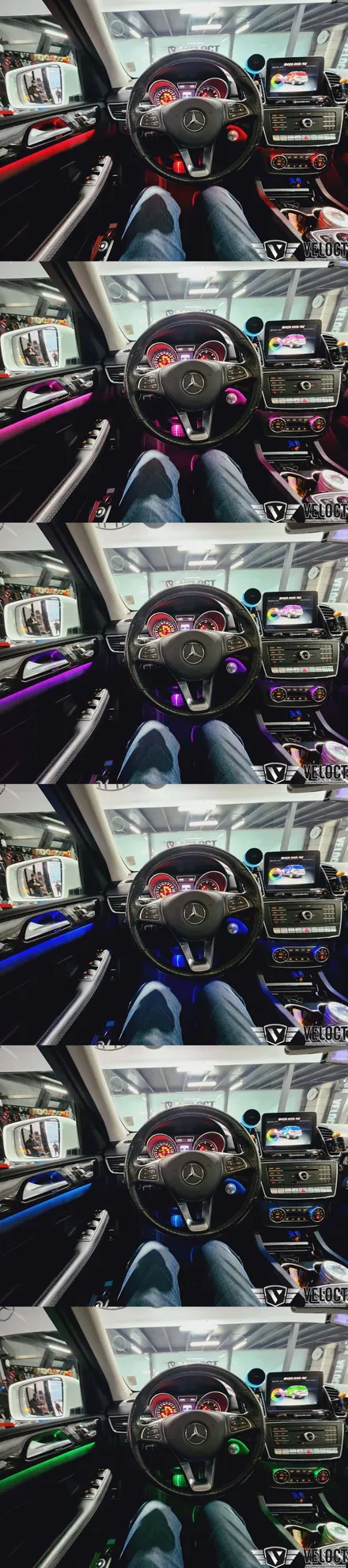 벤츠 W166 GLE, 인테리어와 편의기능 향상!! 순정방식 12색 엠비언트와 이지엑세스/조수석워크인