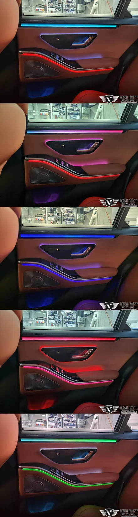 벤츠 신형 W223 S클래스 S350d 숏바디 전용 액티브 앰비언트 라이트, 무드 대박~!!