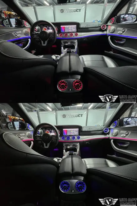 벤츠 W213 E클래스 인테리어 튜닝의 시작!! 4D부메스터와 송풍구 엠비언트