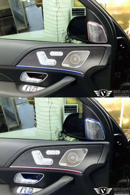 벤츠 신형 GLS580, 세로그릴과 부메스터 트위터 엠비언트로 기본튜닝 완료!!