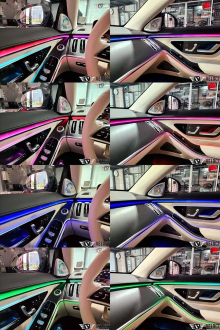 벤츠 W223 신형 S클래스를 위한 3가지 엠비언트 (4D와 천장 부메스터, 액티브 엠비언트)