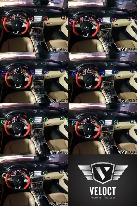 벤츠 R172 SLK, 12색 터빈 송풍구 엠비언트로 분위기있게~ (with 이지엑세스, 워크인)