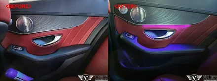 벤츠 W205 C클래스 베스트 모음, 64색 확장 / 송풍구 + 대시보드 엠비언트 / 무선 카플레이 + 안드로이드 오토 모듈