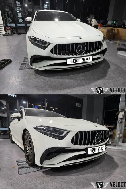 벤츠 C257 CLS 후기형, 계기판 상단 엠비언트와 AMG세로그릴!!