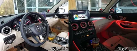 GLC를 더욱 화사하게~~분위기 있는 나만의 벤츠!! (64색 엠비언트, 3D 부메스터, 전후석 송풍구 엠비어트, 대시보드 BENZ 로고 엠비언트)