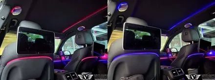 벤츠 GLS, 최상위 SUV에 최상급 엠비언트 조합 (부메스터, 미드레인지, 선글라스, 선루프, 등받이, 천정 부메스터)