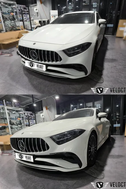 벤츠 C257 CLS 후기형, 계기판 상단 엠비언트와 AMG세로그릴!!
