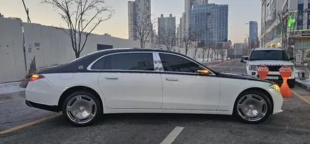송도랩핑 s580마이바흐 듀오톤 화이트투톤 코치라인까지!완벽 / 인천 연수구 송도동