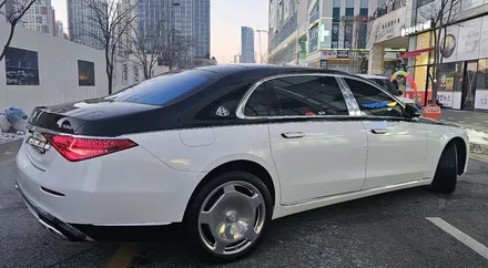 송도랩핑 s580마이바흐 듀오톤 화이트투톤 코치라인까지!완벽 / 인천 연수구 송도동