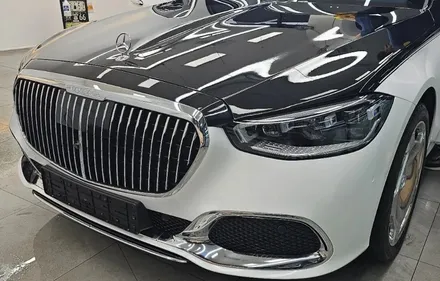 송도랩핑 s580마이바흐 듀오톤 화이트투톤 코치라인까지!완벽 / 인천 연수구 송도동