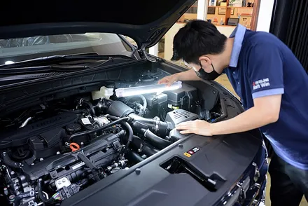 부산 유리막코팅, 레인보우 V90 시공기 / 부산 진구