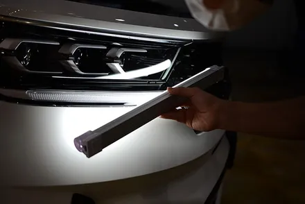 부산 신차검수, 쏘렌토 MQ4 범퍼 단차와 도장칩 발견. / 부산 진구