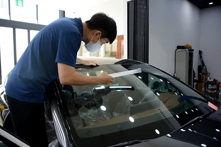 제네시스 g80, 부산 루마버텍스 1100 썬팅 시공. / 부산 진구