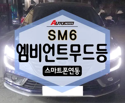 SM6 엠비언트무드등 [스마트폰연동] 무드등 으로 차량을 분위기 있게 ~ 전차종 가능합니다! [아우토모토스] / 서울 중랑구