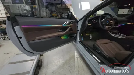 BMW 420i 컨버터블 코더스엠비언트 작업으로 윈드디플렉터까지 완벽하고 감성적인 실내공간으로 변신했습니다.[서울자동차튜닝 아우토모토스] / 서울 중랑구