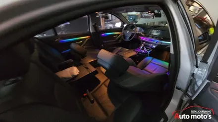 BMW F10 528i 코더스엠비언트 시공작업했습니다 B필러 시공까지 내차에 실내무드등 너무 예쁘네요 !! / 서울 중랑구