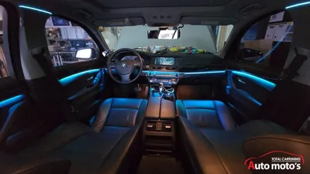 BMW F10 528i 코더스엠비언트 시공작업했습니다 B필러 시공까지 내차에 실내무드등 너무 예쁘네요 !! / 서울 중랑구